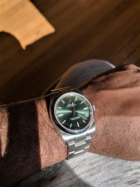 rolex 34mm oyster perpetual green|rolex oyster perpetual date price.